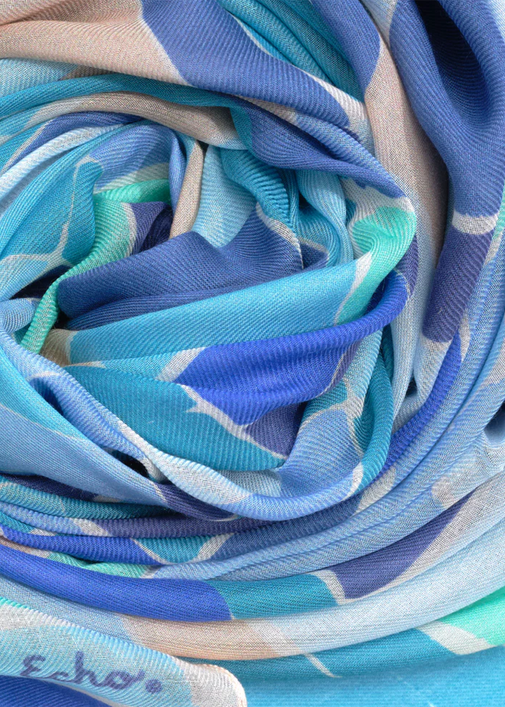 Painted Plaid Wrap - Ultramarine - Echo Canada - Danali