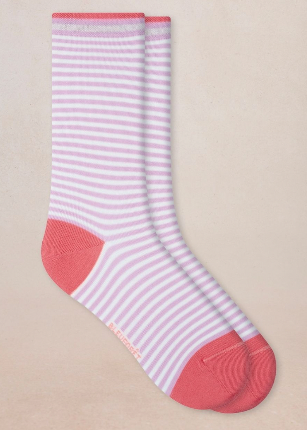 Striped Socks - Parma/Coral - Bleuforet Canada - Danali - FBU6537