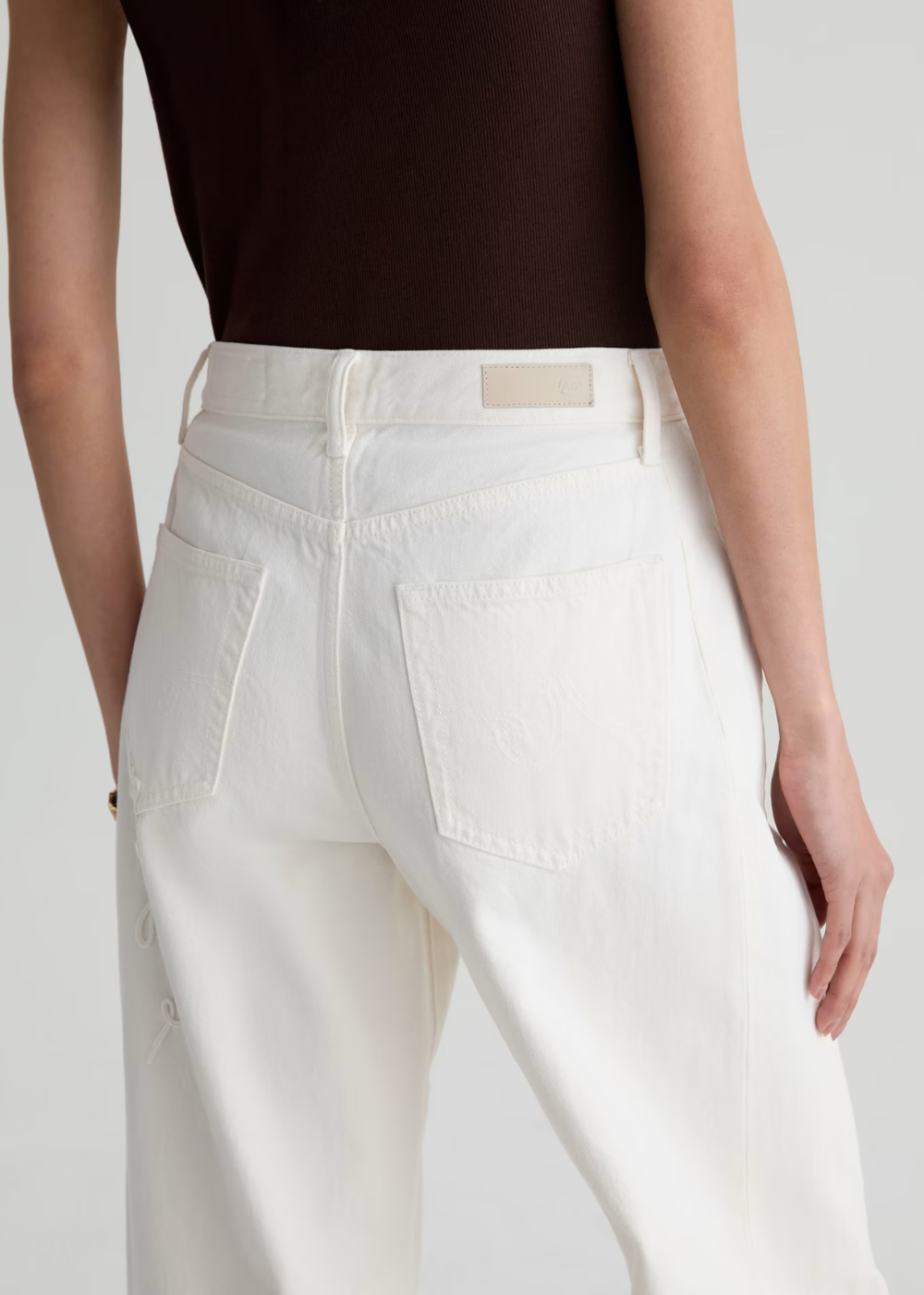 Hattie Crop Barrel Leg Eyelet Jean - Grapeful Glow - AG Jeans Canada - Danali - FPD1F93VNGLOW