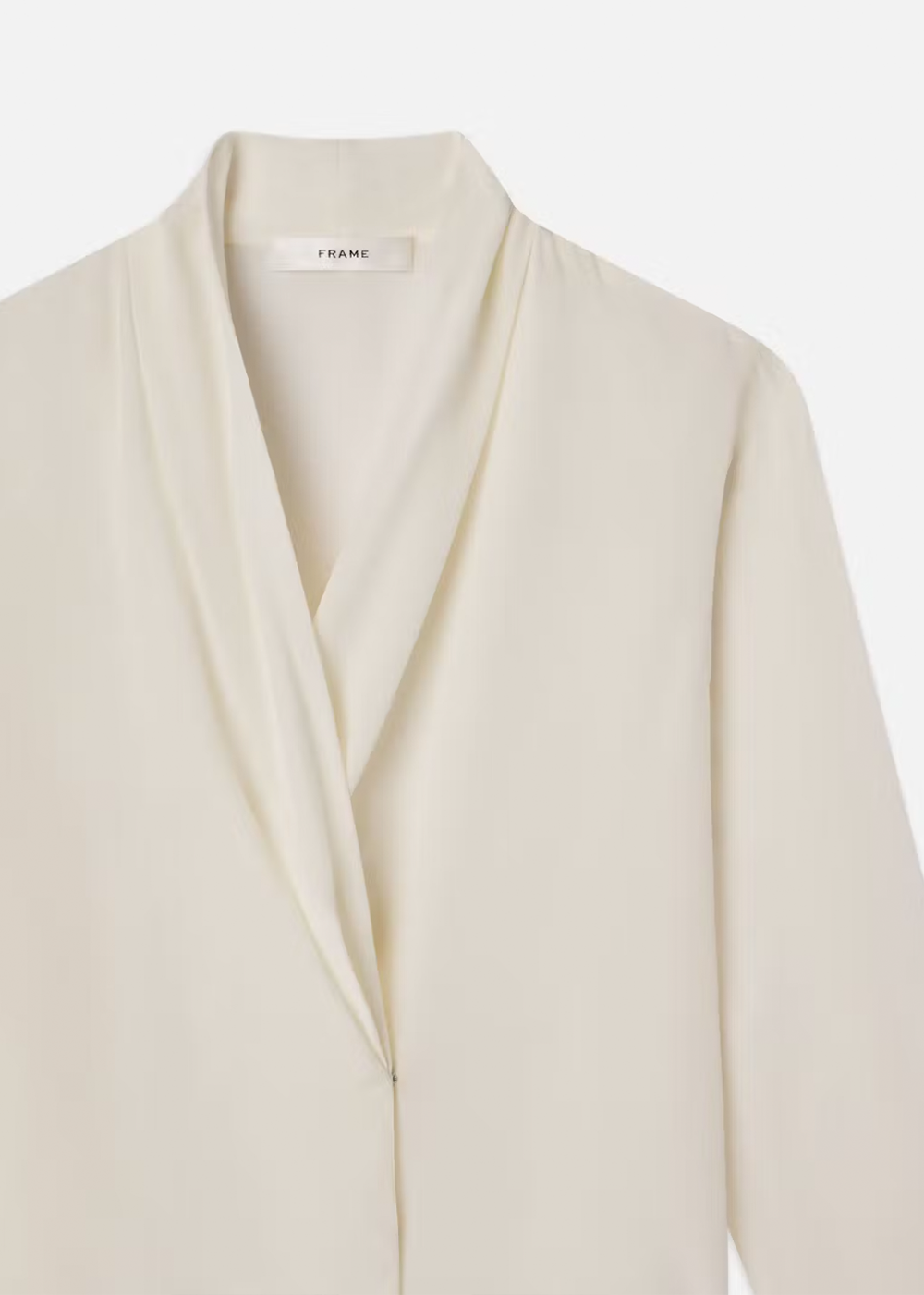 Shawl Collar Blouse - Cream - FRAME Canada - Danali