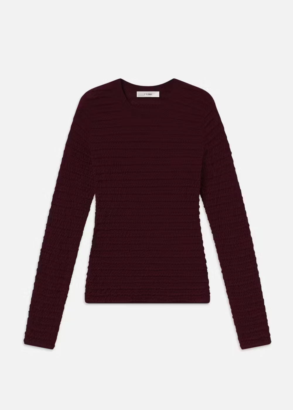 Smocked Crewneck Sweater Wine - Frame Denim Canada - Danali 