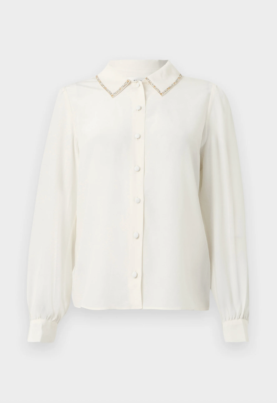 The Beaded Staple Blouse - Cream - Frame Canada - Danali