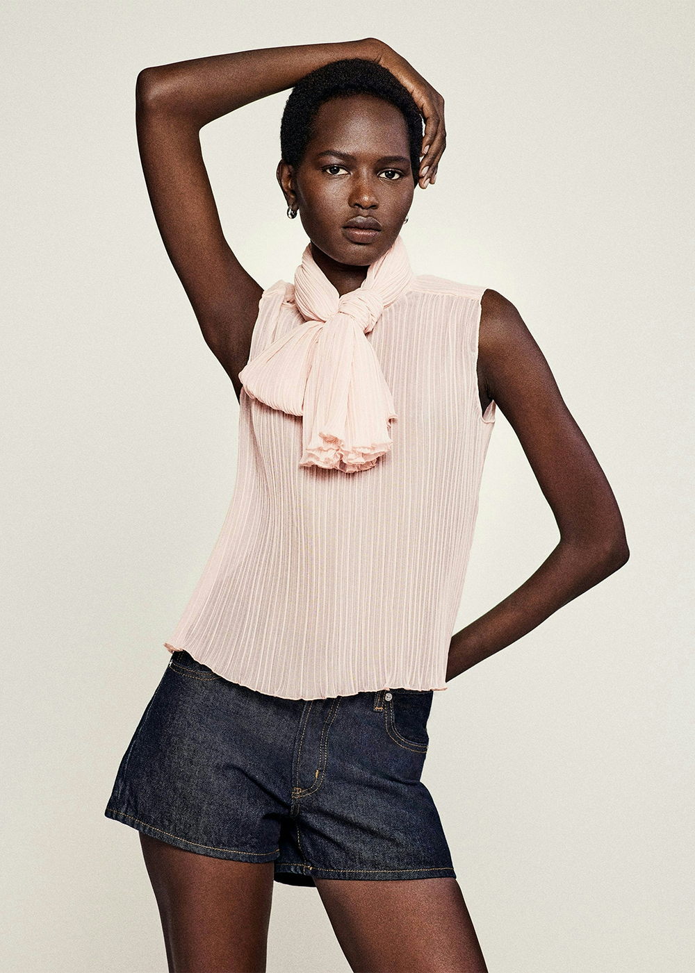 The Knot Blouse - Light Pink - FRAME Denim Canada - Danali