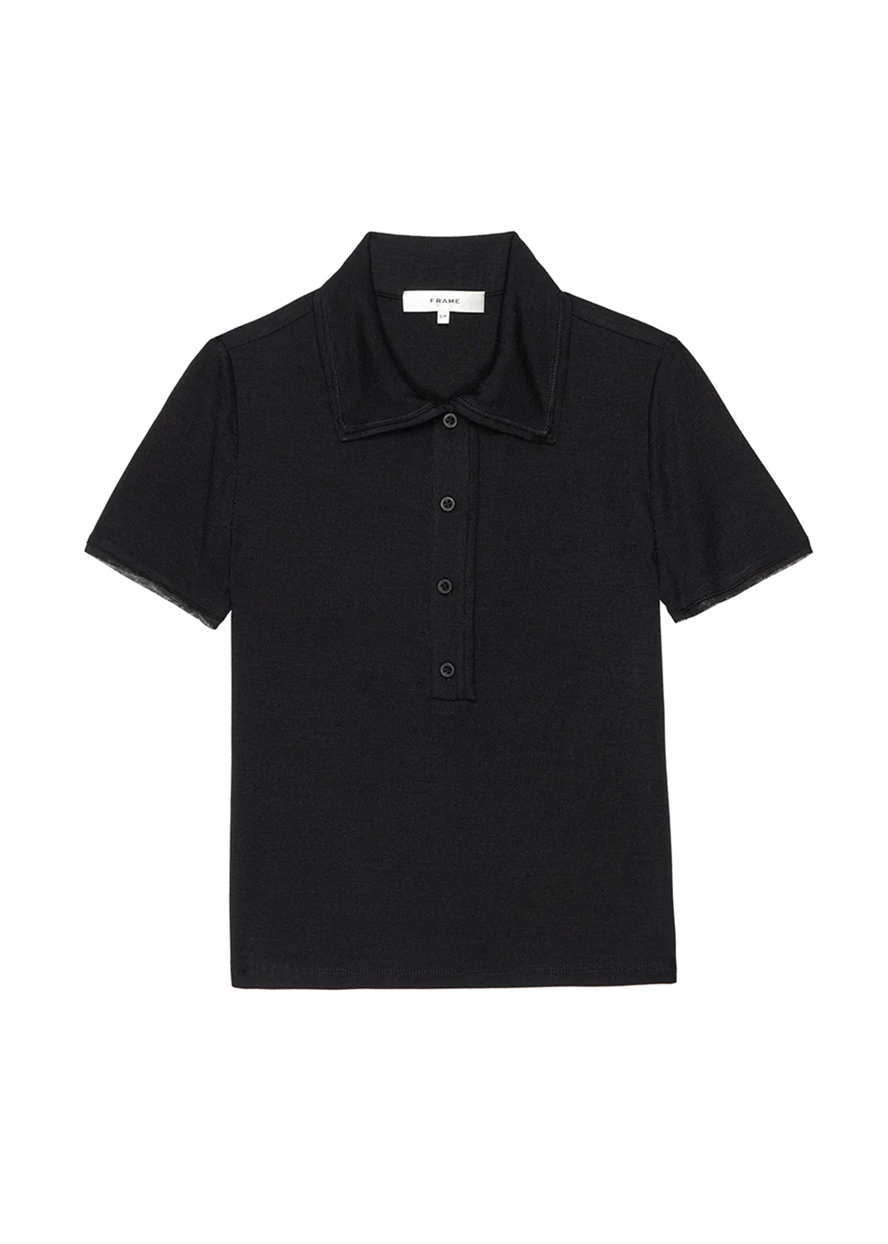 The Mesh Trim Polo - Black - FRAME Canada - Danali