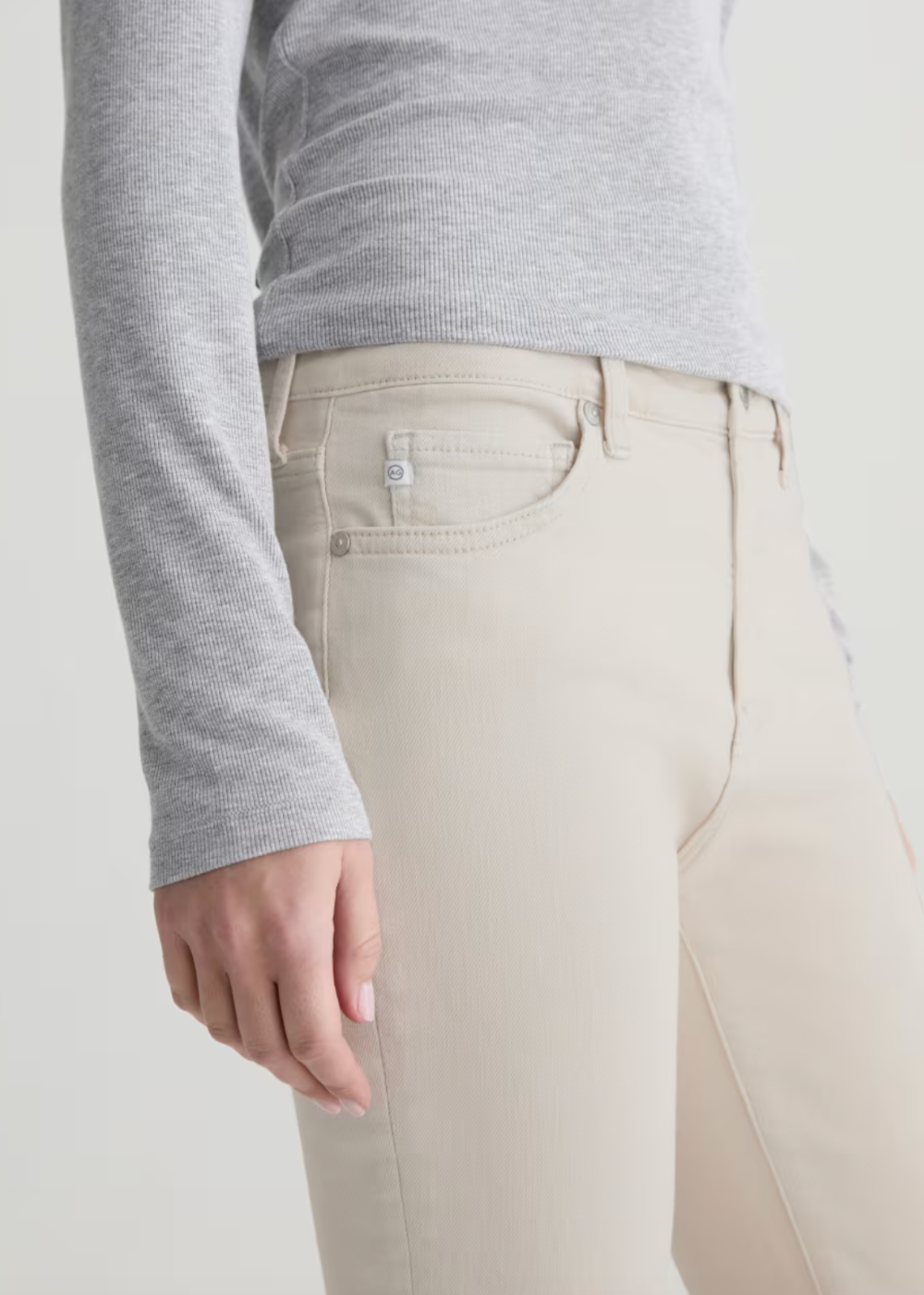 Mari Crop High Rise Slim Pant - Pumice - AG Jeans Canada - Danali - FSW1A48PMCE