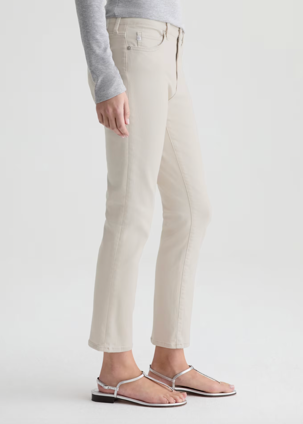Mari Crop High Rise Slim Pant - Pumice - AG Jeans Canada - Danali - FSW1A48PMCE