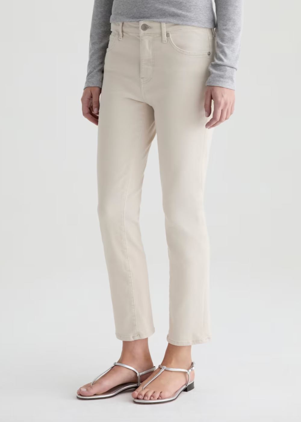 Mari Crop High Rise Slim Pant - Pumice - AG Jeans Canada - Danali - FSW1A48PMCE