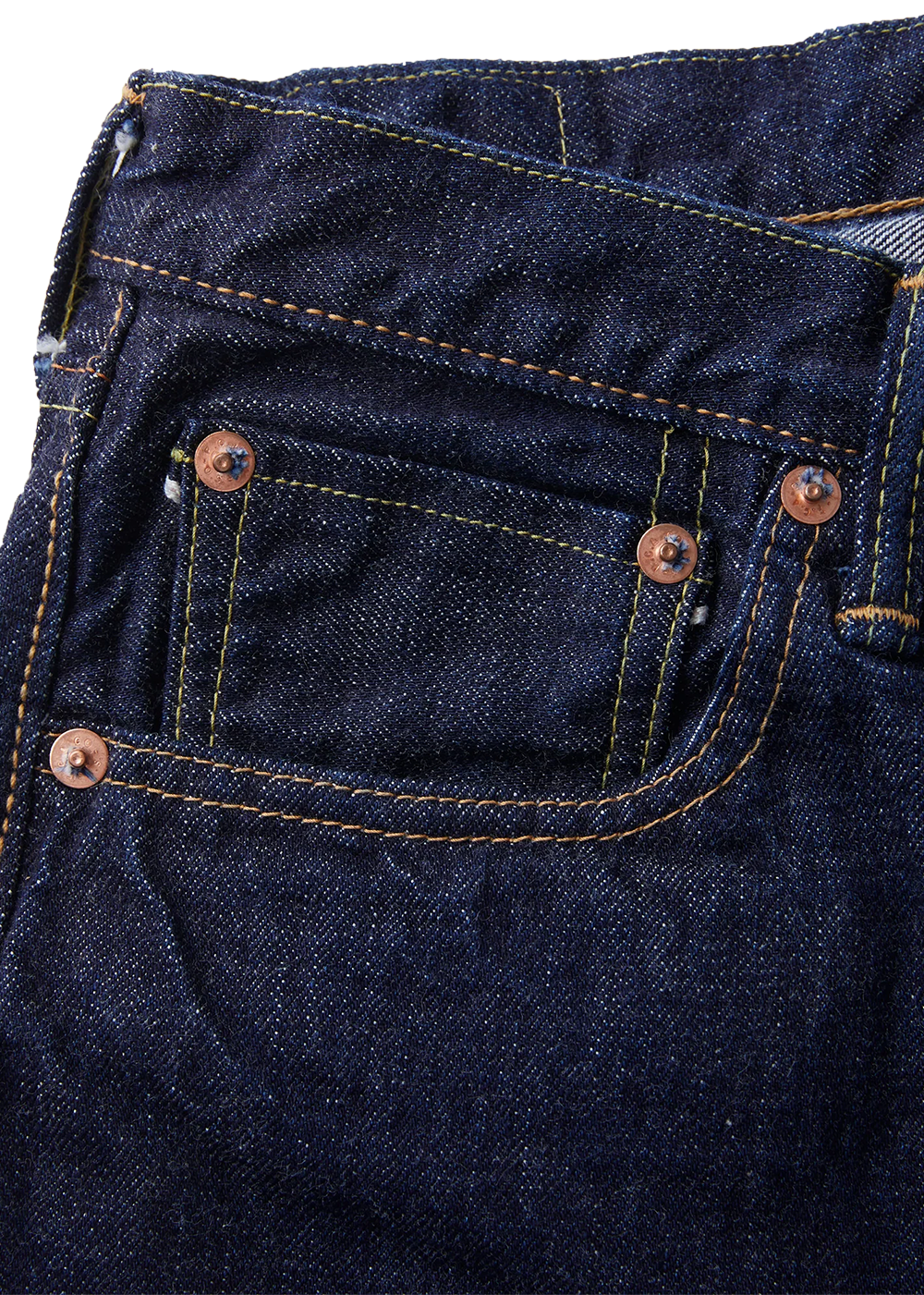 1110W - Tapered One Wash Selvedge 13.7oz Denim - FullCount Denim - Danali