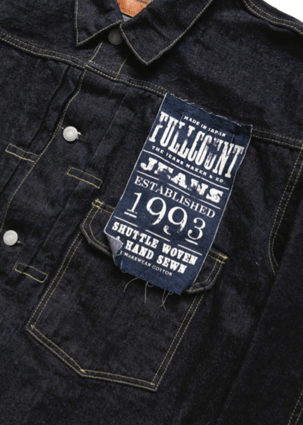 2107 Type 1 Denim Jacket 14.5oz - Indigo - Fullcount Canada - Danali