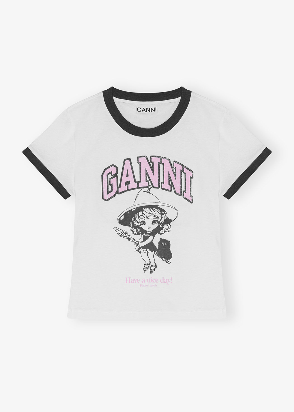 Basic Jersey Witch Small T-Shirt - Bright White - GANNI Canada - Danali