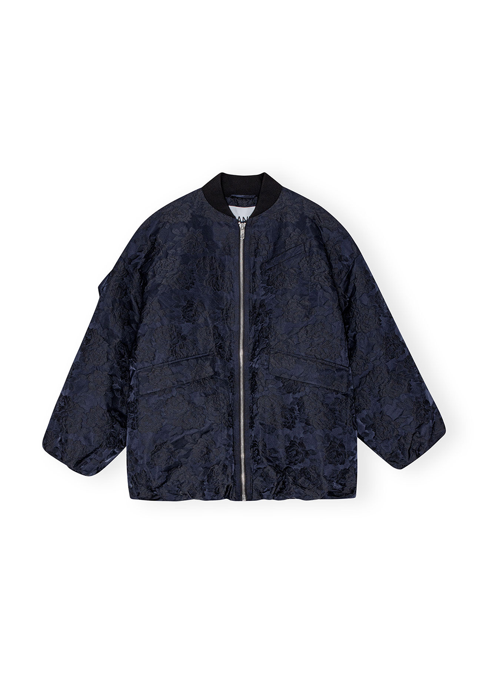 Botanical Jacquard Bomber Jacket - Peacoat - GANNI Canada - Danali