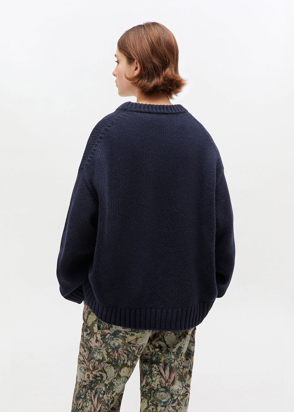 Chunky Wool Mix Sweater - Sky Captain - GANNI Canada - Danali