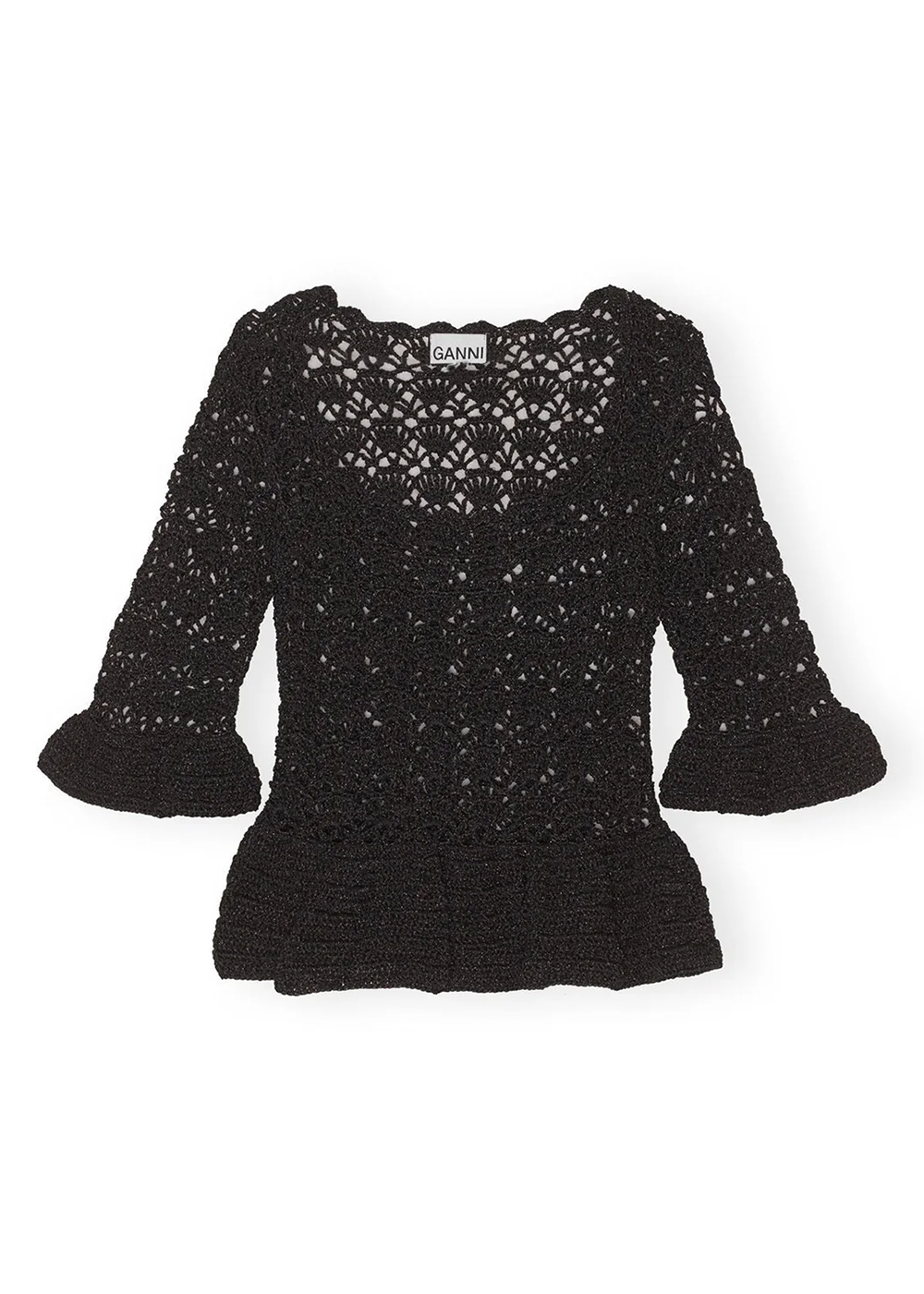 Crochet Top - Black - GANNI Canada - Danali