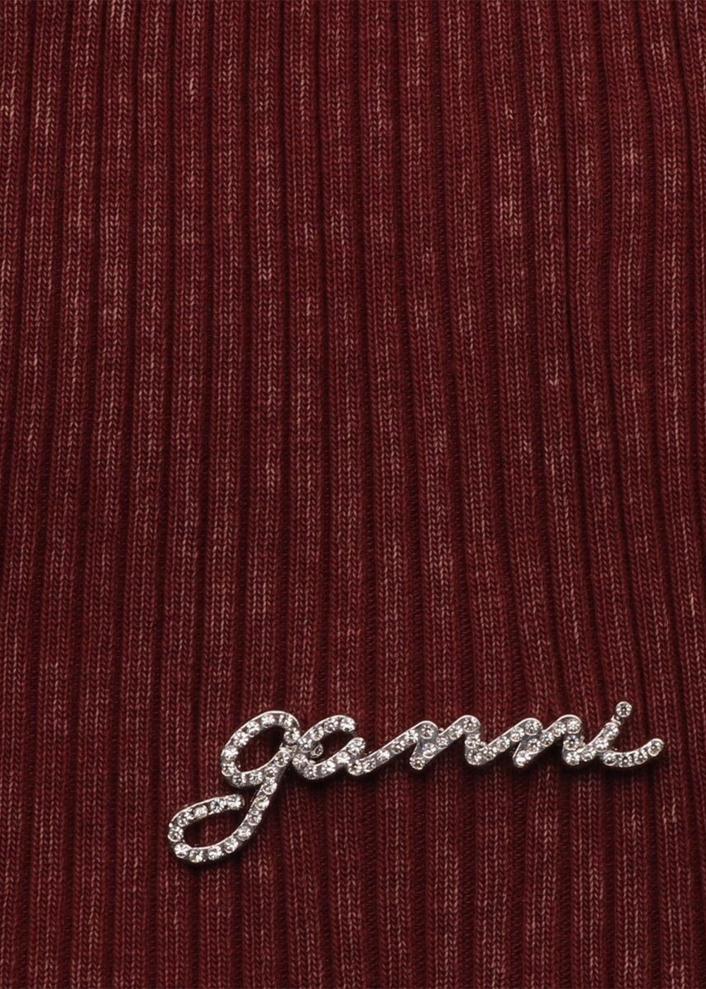 GANNI Heavy Rib Jersey Tank Top Port Royale - GANNI Canada - Danali