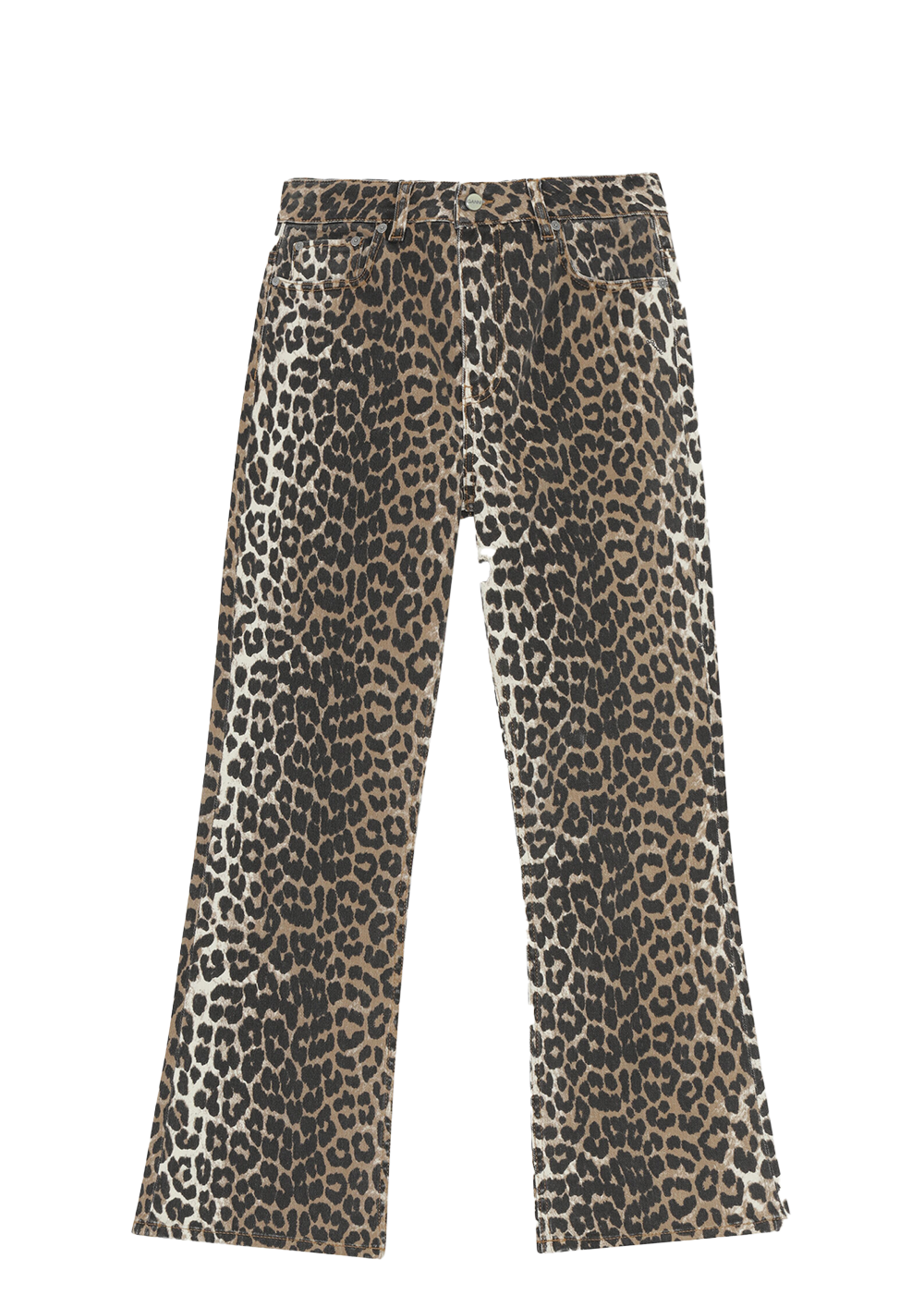 Leopard Betzy Cropped Jeans - Leopard - GANNI Canada - Danali