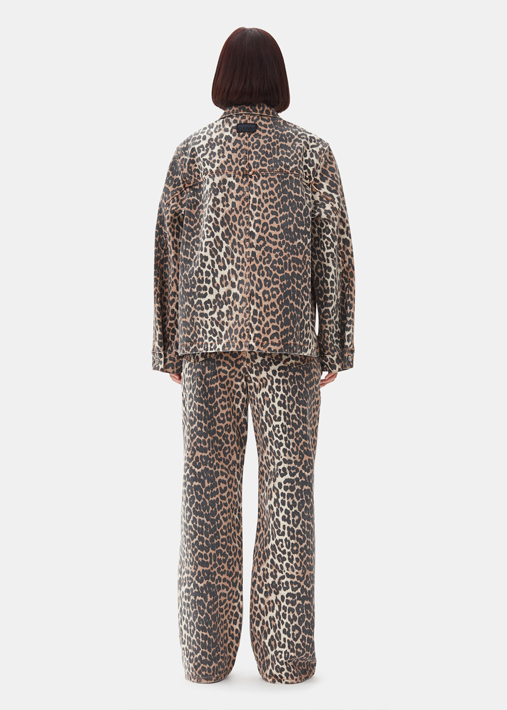 Leopard Printed Denim Jacket - Leopard - GANNI Canada - Danali