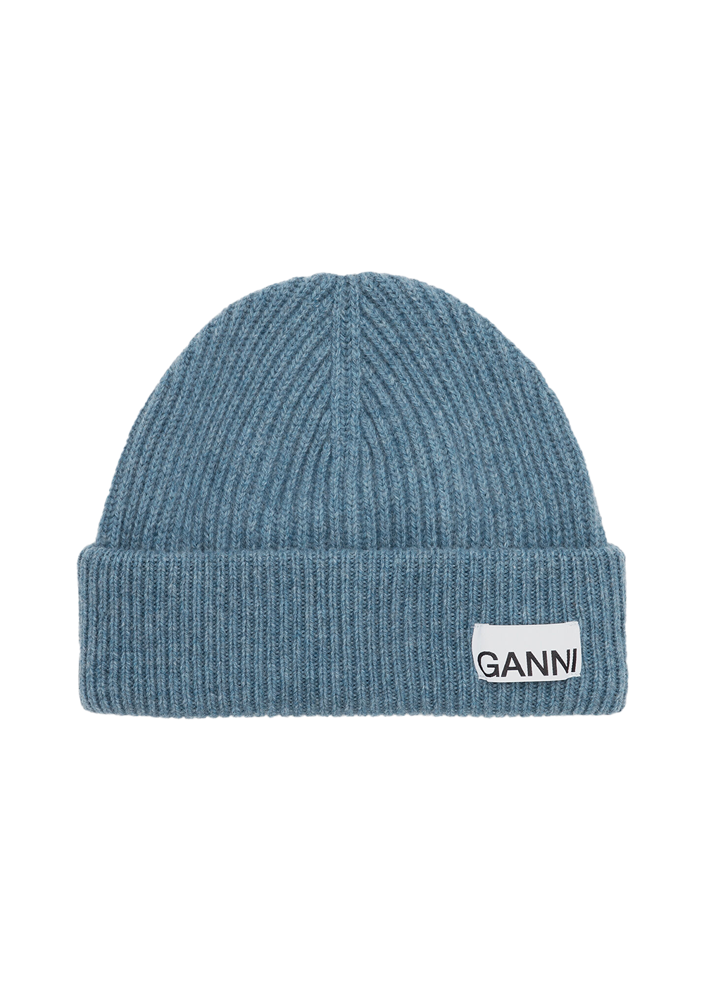 Light Structured Rib Beanie - Dusty Blue - GANNI Canada - Danali