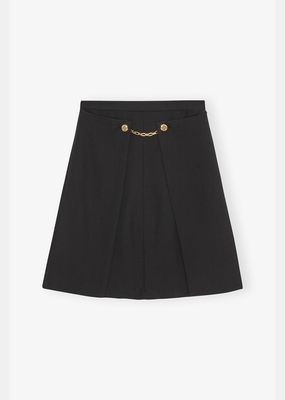 Light Twill Suiting Skirt - Black - GANNI Canada - Danali