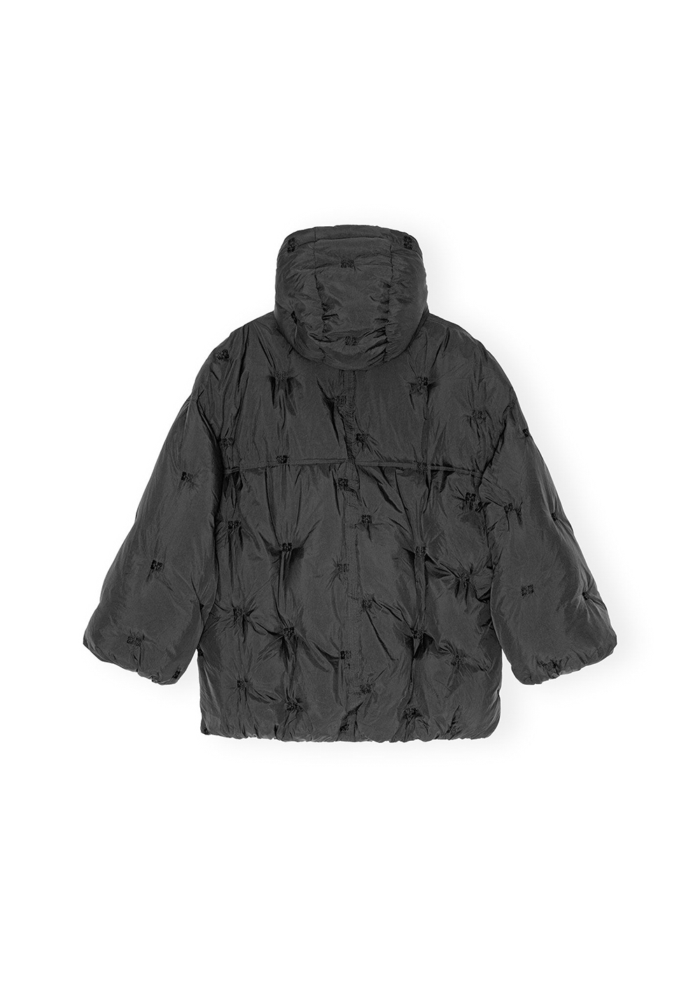 Nylon Tech Puffer Midi Jacket - Black - GANNI Canada - Danali