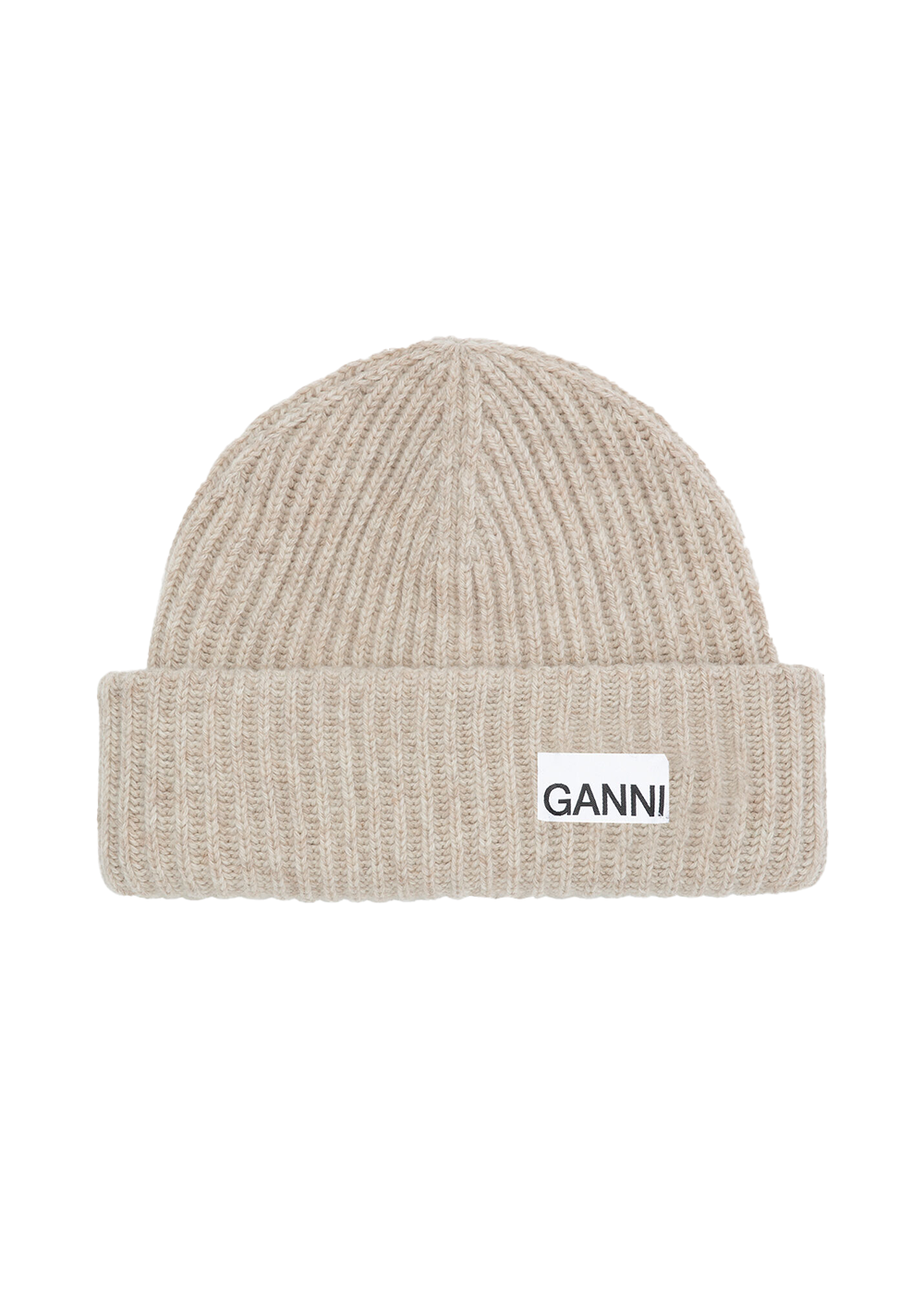 Structured Rib Beanie - Brazilian Sand - GANNI Canada - Danai