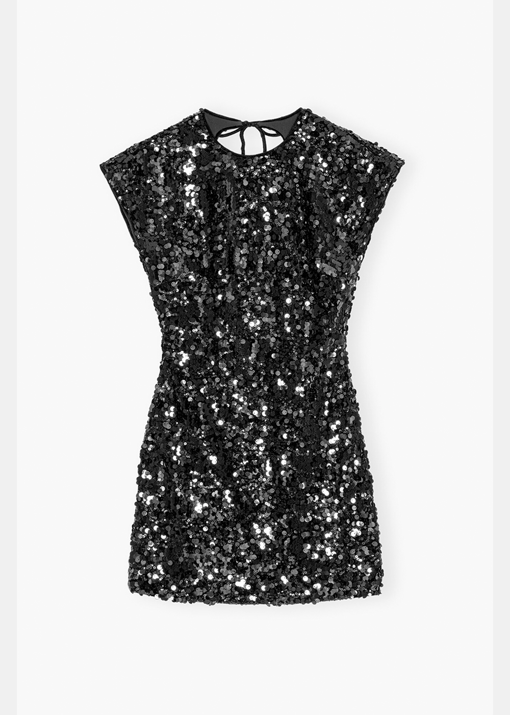 Velvet Sequins Mini Dress - Black - GANNI Canada - Danali