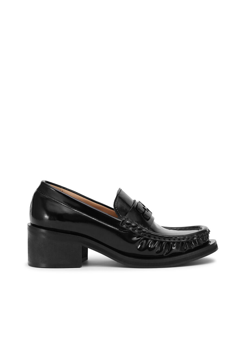 Butterfly Mid Heel Patent Loafer - Black - GANNI Canada - Danali - S2630