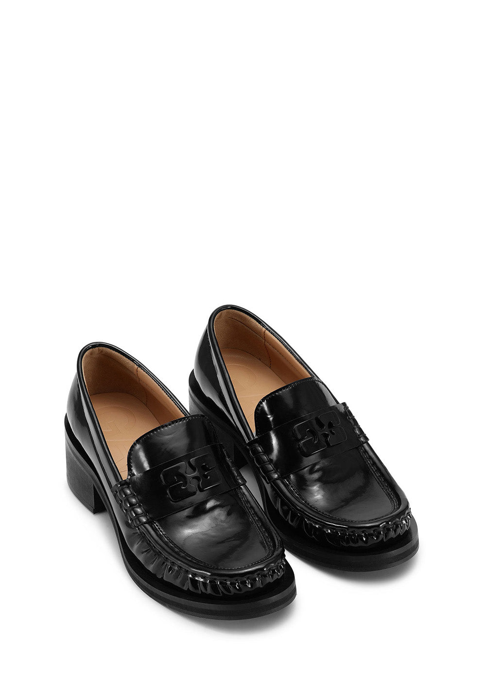 Butterfly Mid Heel Patent Loafer - Black - GANNI Canada - Danali - S2630