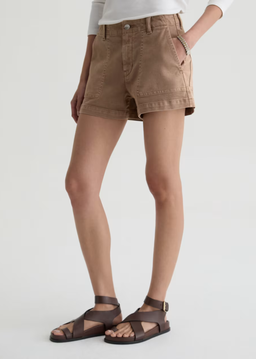 Analeigh Short - Sulfur Light Taupe - AG Jeans Canada - Danali - HYD1G85SFLT