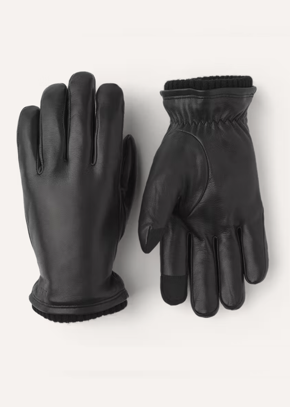 John Leather Glove- Black - Hestra Canada - Danali