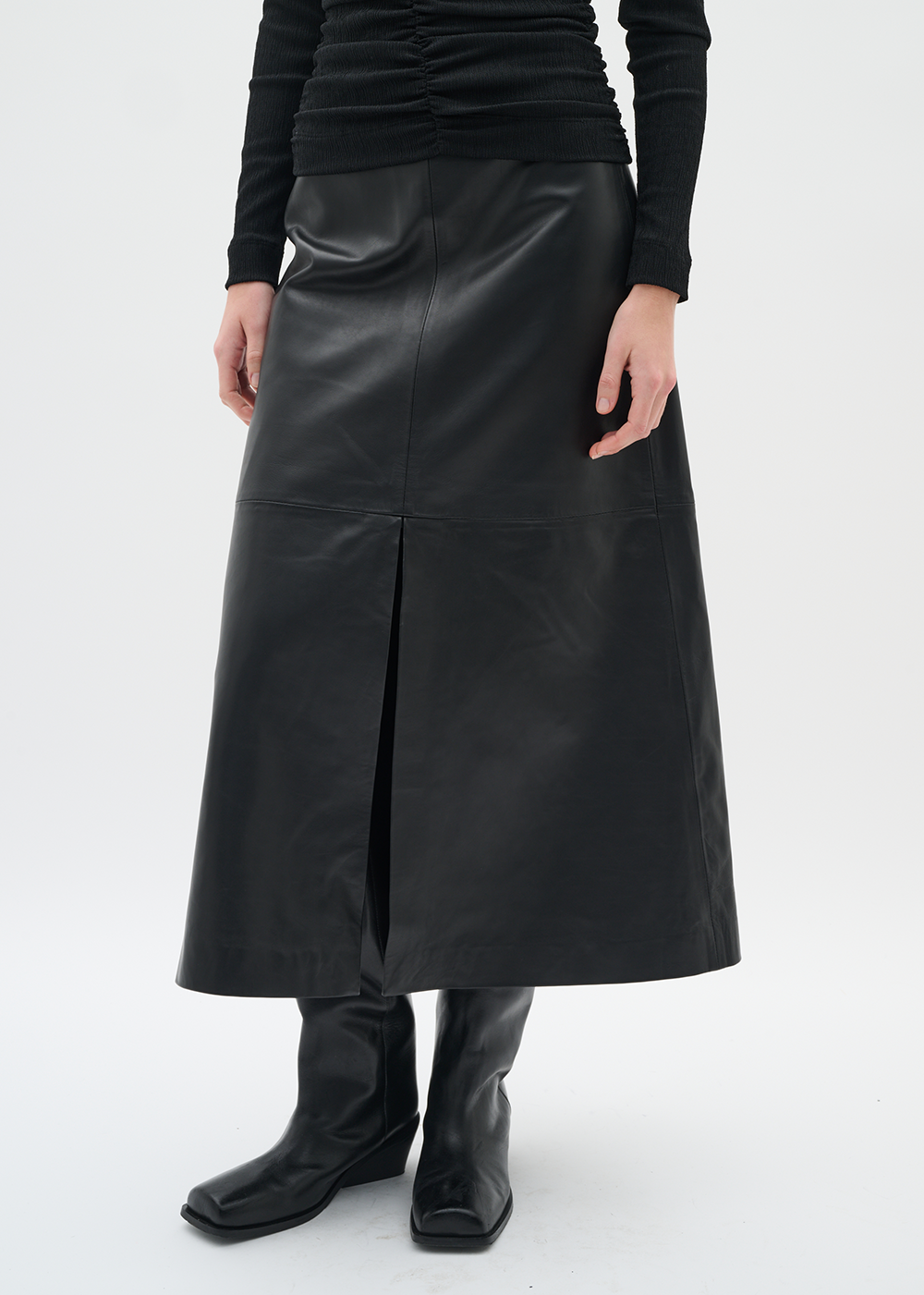 Brodia Leather Skirt - Black - InWear Canada - Danali