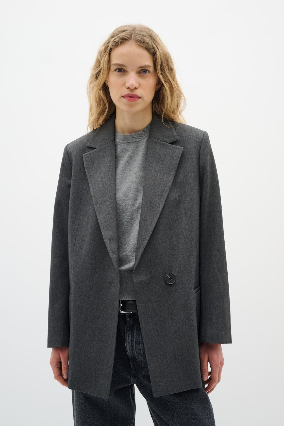 Brunilda Blazer - Dark Grey Melange - InWear Canada - Danali