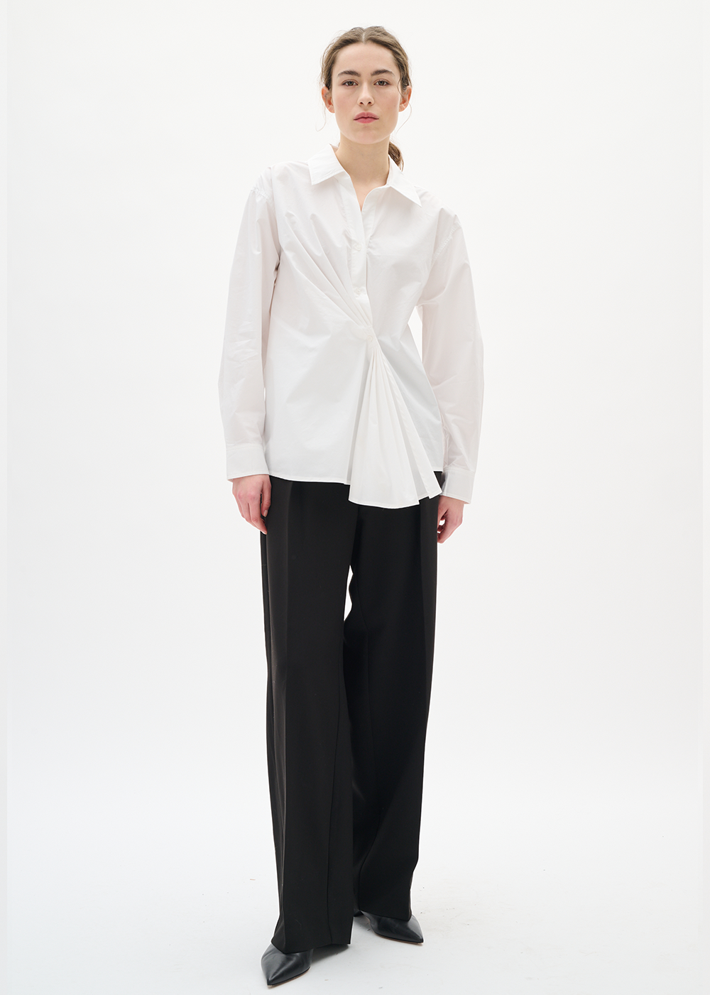 Dallas Pleated Shirt - Pure White - InWear Canada - Danali