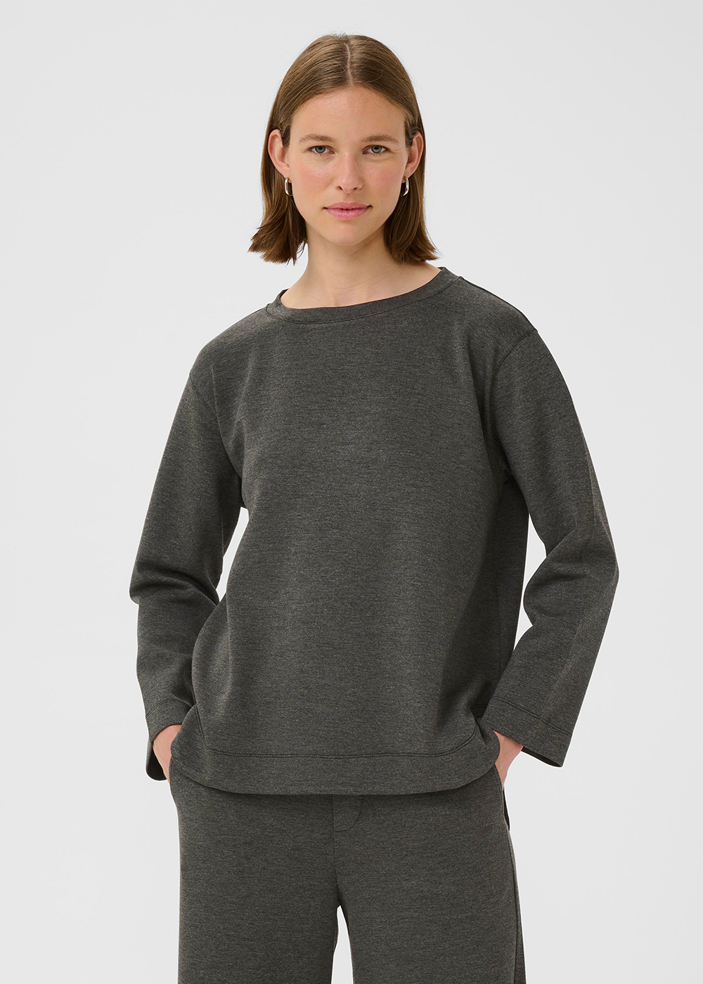 Gincent Melange Crewneck - Dark Grey Melange - InWear Canada - Danali