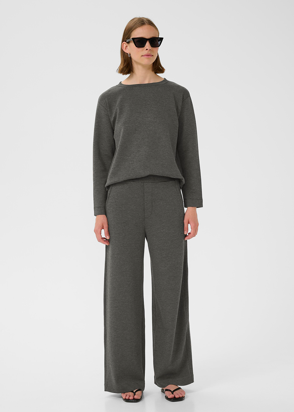 InWear Gincette Melange Pants - Dark Grey Melange - InWear Canada - Danali