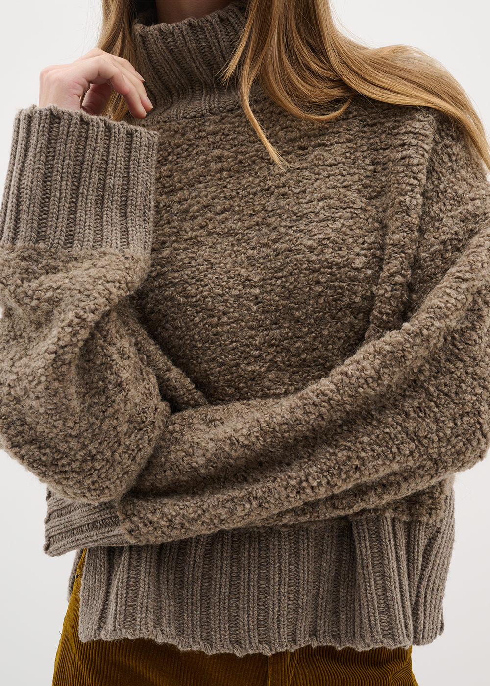 Guo Highneck Sweater - Sandy Grey Melange - InWear Canada - Danali