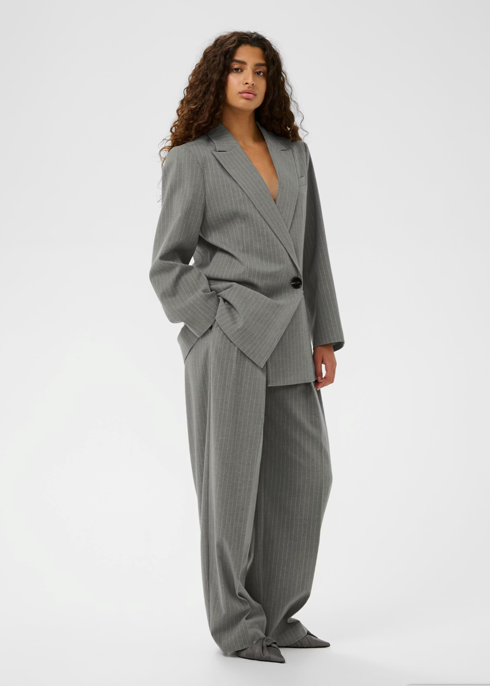 Hosanna Blazer - Light Grey Melange - InWear Canada - Danali