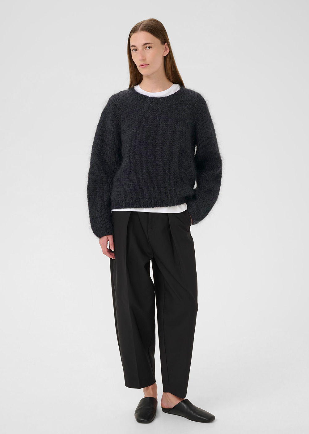 Jetra Sweater - Dark Grey Melange - InWear Canada - Danali
