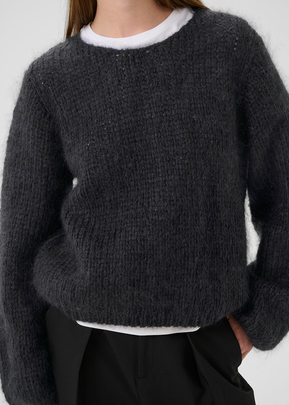 Jetra Sweater - Dark Grey Melange - InWear Canada - Danali