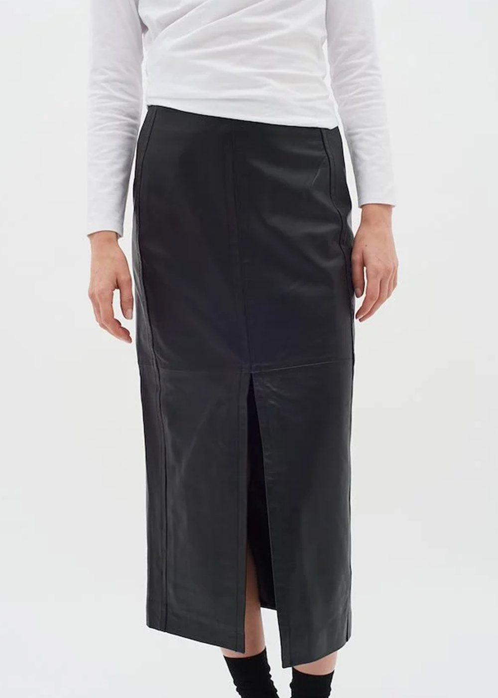 Kama Leather Skirt - Black - InWear Canada - Danali