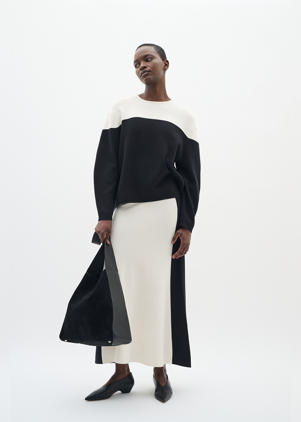 Kaylla Sweater - Whisper White/Black - InWear Canada - Danali