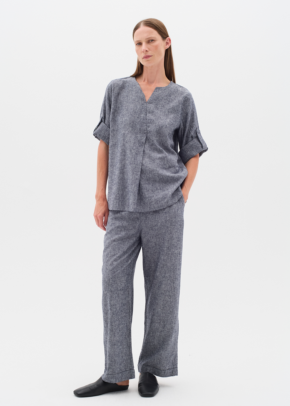 Rimone Blouse - Marine Blue Melange - InWear Canada - Danali