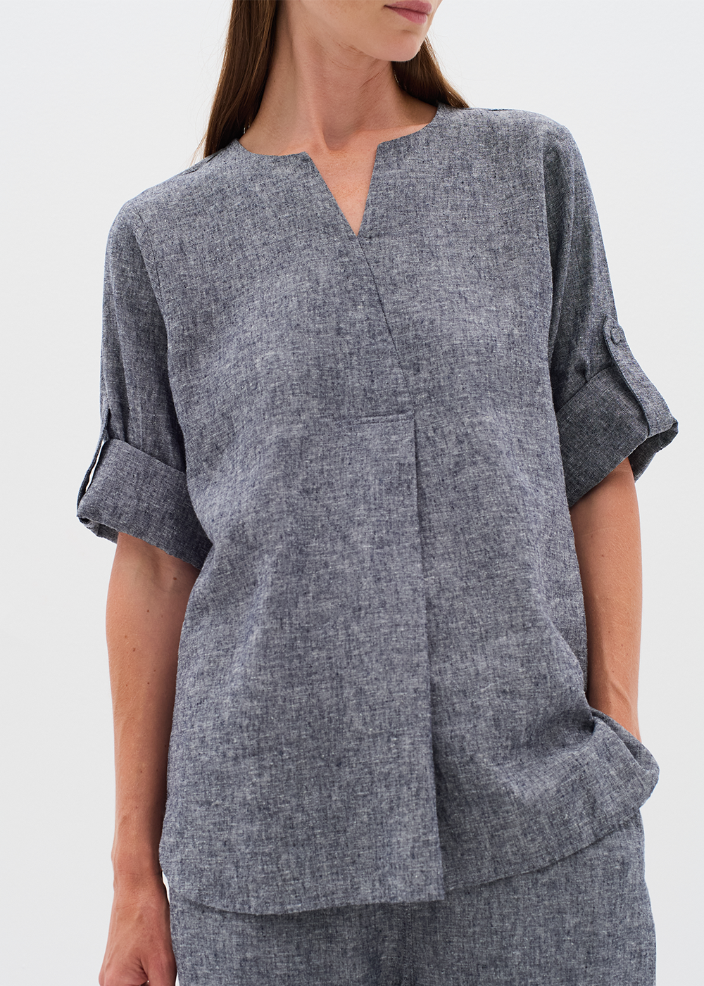 Rimone Blouse - Marine Blue Melange - InWear Canada - Danali