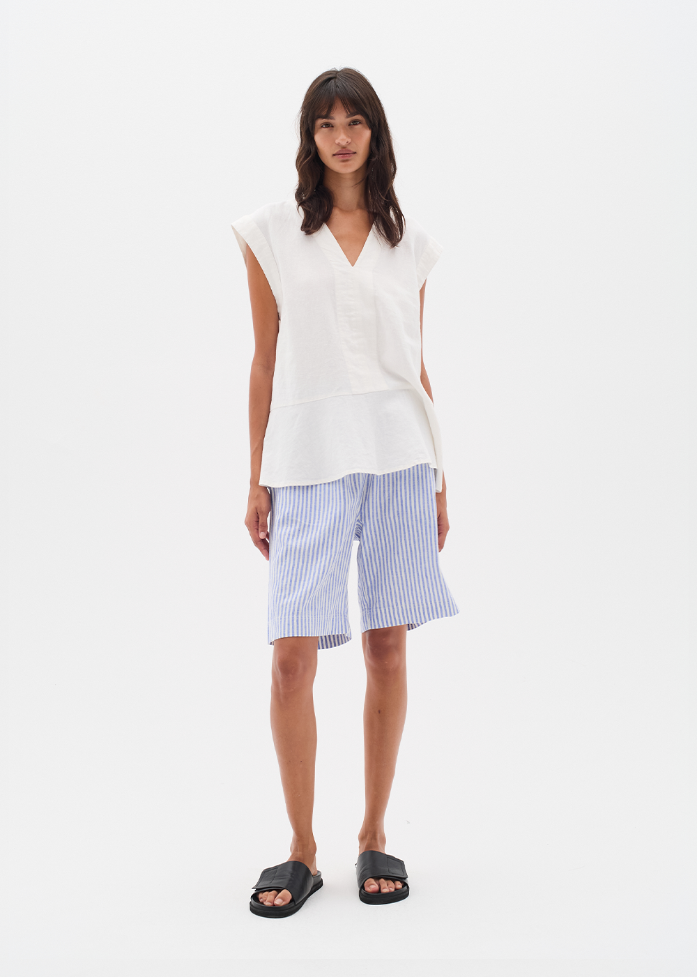 InWear Rimone Shorts Blue White - InWear Canada - Danali