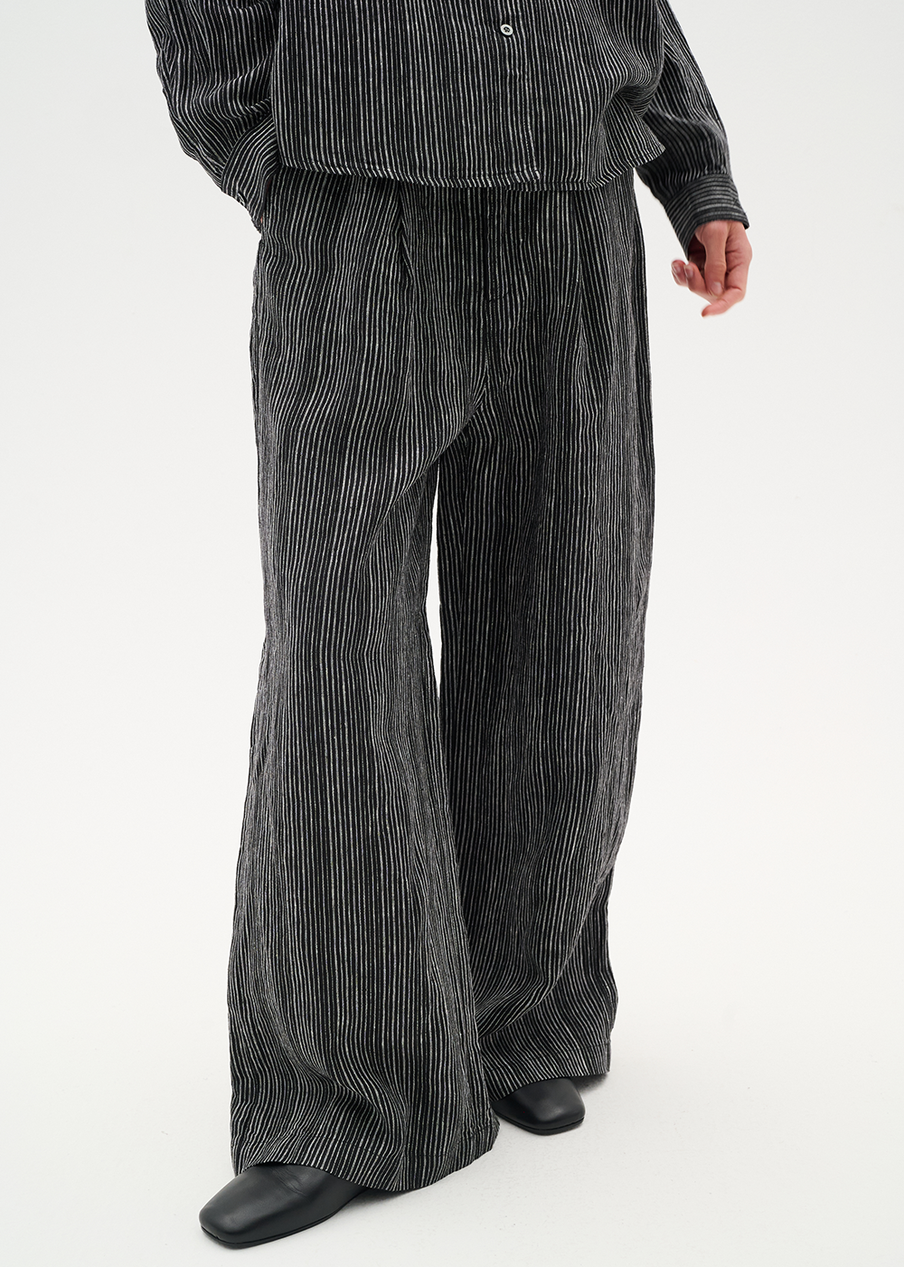 Solina Pants - Black Stripe - InWear Canada - Danali