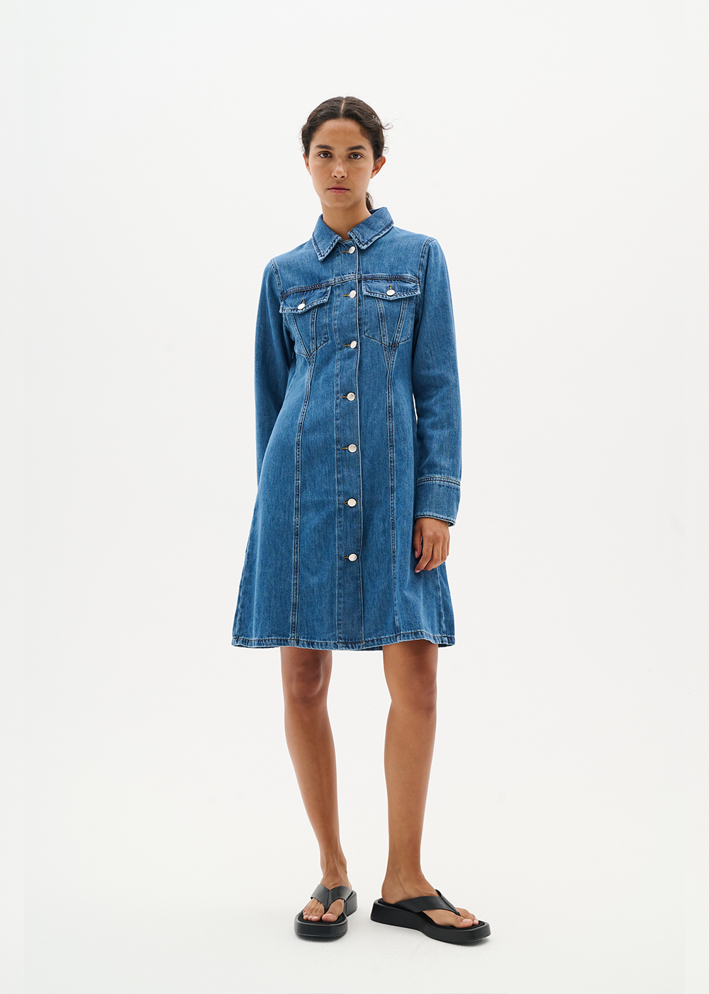 Sophina Short Dress - Washed Denim - InWear Canada - Danali