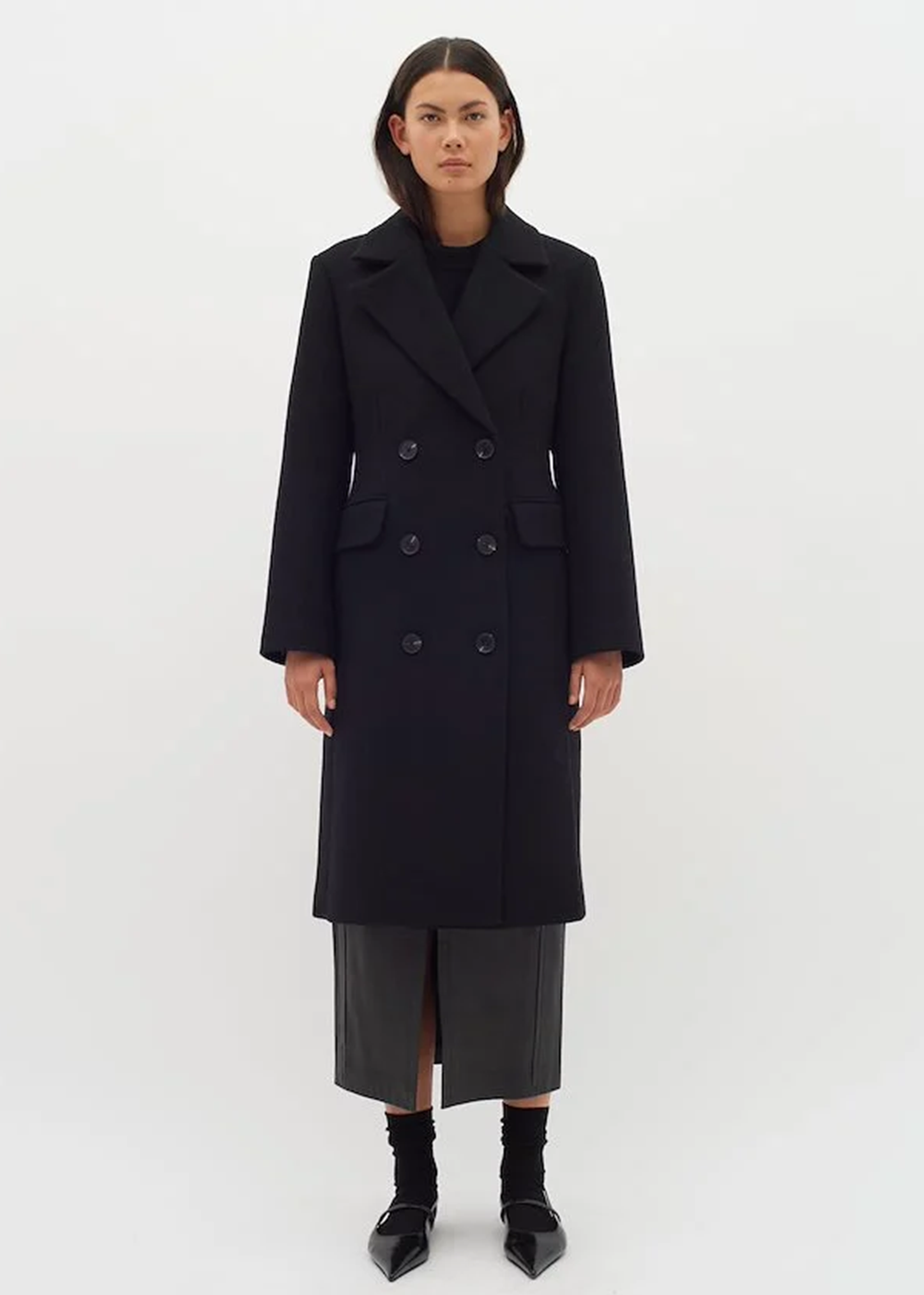 Thora Lapel Coat - Black - InWear Canada - Danali