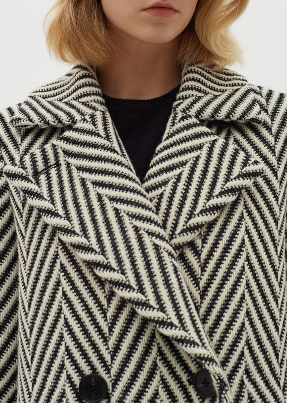 Tru Houndstooth Coat - Black/White - InWear Canada - Danali