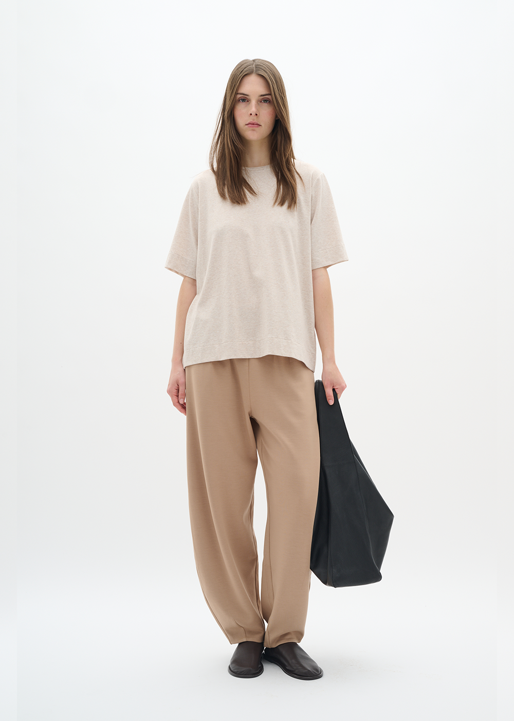 Uta Melange Base Boxy Tee - Ginger Root Melange - InWear Canada - Danali