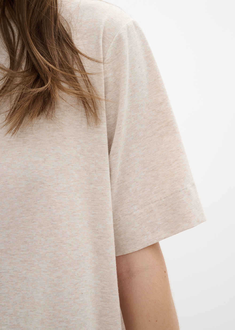 Uta Melange Base Boxy Tee - Ginger Root Melange - InWear Canada - Danali