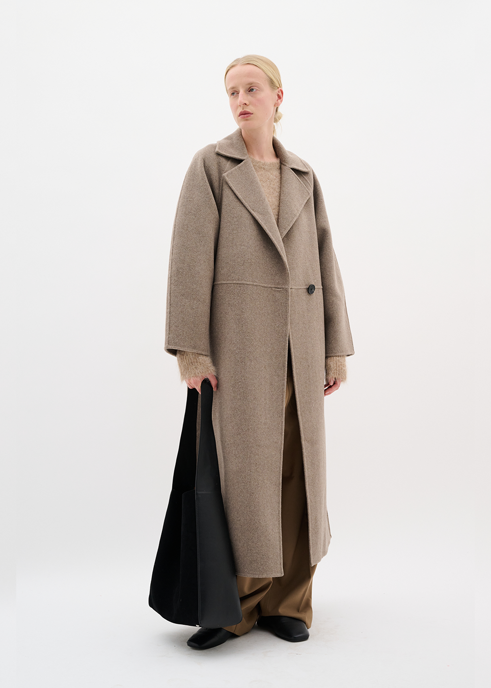 Yilla Long Coat - Sandy Grey Melange - InWear Canada - Danali